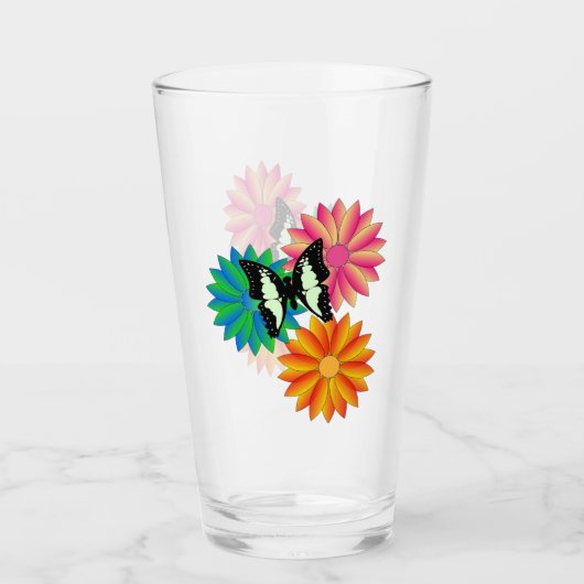 Boter en bloemen glas (Voorkant)