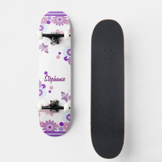 Boter en bloemen persoonlijk skateboard (Voorkant)