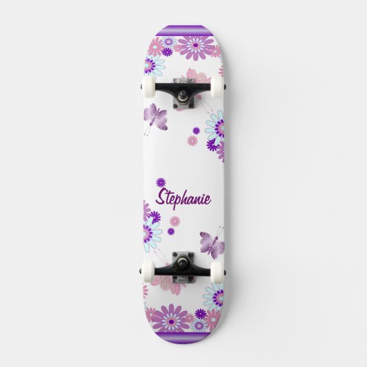 Boter en bloemen persoonlijk skateboard (Voorkant)
