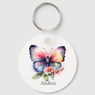 Boter en bloemen sleutelhanger