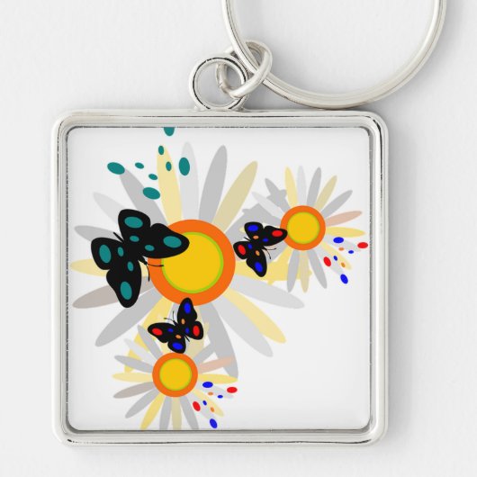 Boter en bloemen sleutelhanger (Voorkant)