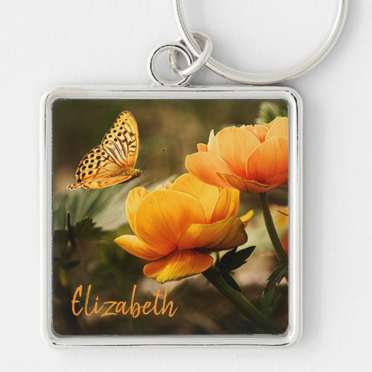 Boter en bloemen sleutelhanger (Voorkant)