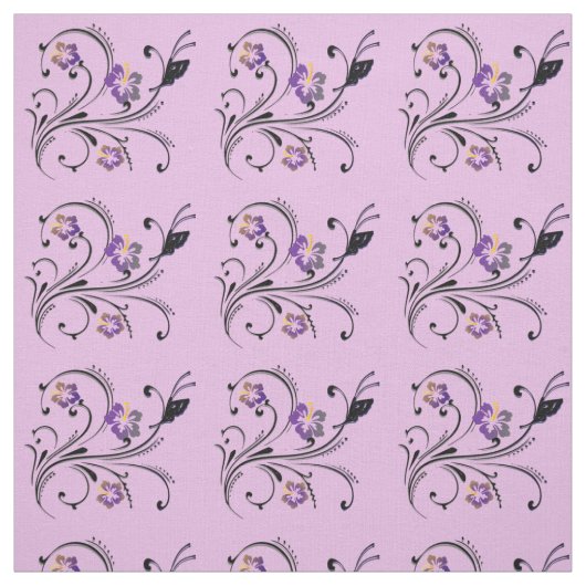 Boter en bloemen stof (Swatch)