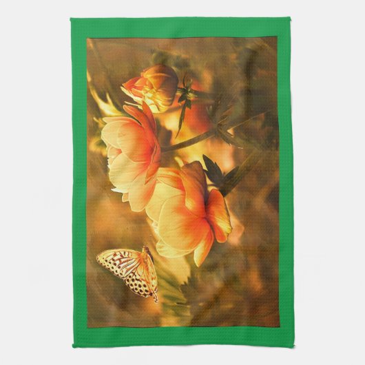 Boter en bloemen theedoek (Verticaal)