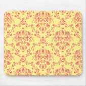 Boter en Cranberry Damast Muismat (Voorkant)