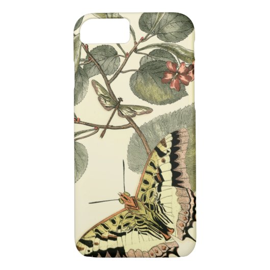Boter en dragonfly met rode bloemen Case-Mate iPhone case (Achterkant)