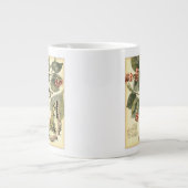 Boter en dragonfly met rode bloemen grote koffiekop (Voorkant)