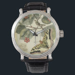 Boter en dragonfly met rode bloemen horloge<br><div class="desc">Vision Studio creëerde deze fascinerende scène van een vlinder en een libellen die vlotten in de buurt van een groep rode bloemen. Als je van natuur houdt,  moet je deze afdruk voor jezelf krijgen. Het zou ook een geweldig cadeau zijn voor iemand die speciaal is in je leven!</div>