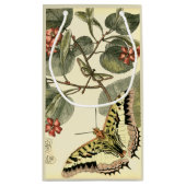 Boter en dragonfly met rode bloemen klein cadeauzakje (Achterkant)