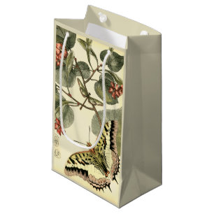 Boter en dragonfly met rode bloemen klein cadeauzakje