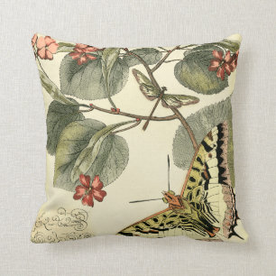 Boter en dragonfly met rode bloemen kussen