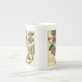 Boter en dragonfly met rode bloemen porselein kop (Voorkant)