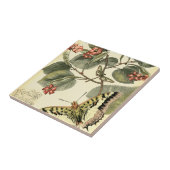 Boter en dragonfly met rode bloemen tegeltje (Zijkant)