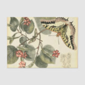 Boter en dragonfly met rode bloemen tissuepapier (Voorkant)