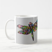 Boter en libellen. Psychedelische insecten. Koffiemok (Links)