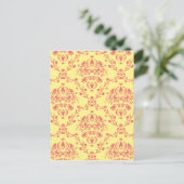 Boter en veenbes Damask Briefkaart (Staand voorkant)