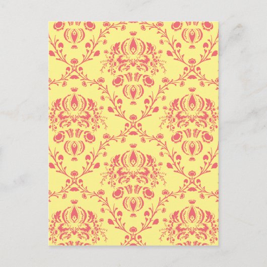 Boter en veenbes Damask Briefkaart (Voorkant)