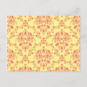 Boter en veenbes Damask Briefkaart (Voorkant)