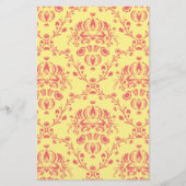 Boter en veenbes Damask Briefpapier (Voorkant)