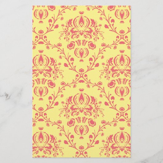 Boter en veenbes Damask Briefpapier (Voorkant)