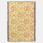 Boter en veenbes Damask Deken (Voorkant Verticaal)