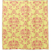 Boter en veenbes Damask Douchegordijn (Voorkant)