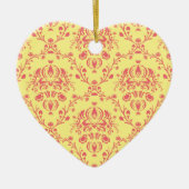 Boter en veenbes Damask Keramisch Ornament (Voorkant)