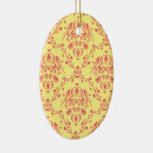 Boter en veenbes Damask Keramisch Ornament (Rechts)