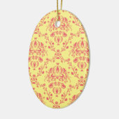 Boter en veenbes Damask Keramisch Ornament (Links)
