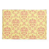 Boter en veenbes Damask Kussensloop (Achterkant-Links)