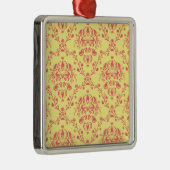 Boter en veenbes Damask Metalen Ornament (Rechts)