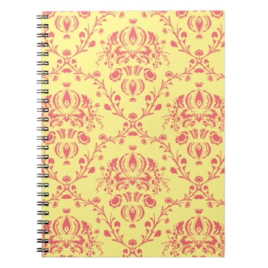 Boter en veenbes Damask Notitieboek (Voorkant)