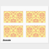 Boter en veenbes Damask Rechthoekige Sticker (Vel)