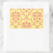 Boter en veenbes Damask Rechthoekige Sticker (Tas)