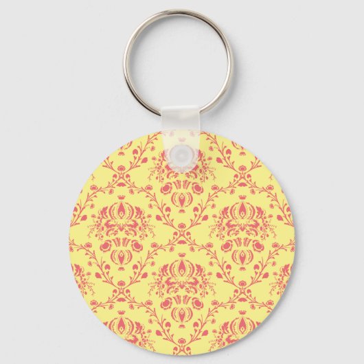 Boter en veenbes Damask Sleutelhanger (Voorkant)