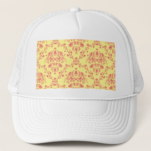 Boter en veenbes Damask Trucker Pet (Voorkant)
