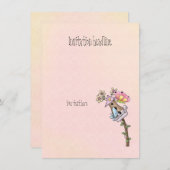 Boter- en vogelbijeenkomst in het vogelhuis kaart (Voorkant / Achterkant)