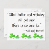 Boter en whisky briefkaart (Voorkant / Achterkant)