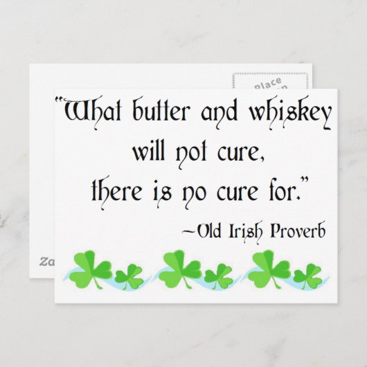 Boter en whisky briefkaart (Voorkant / Achterkant)