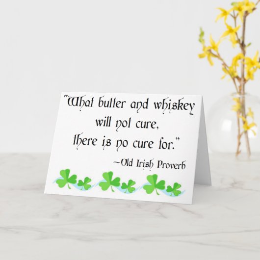 Boter en whisky kaart (Gele Bloem)