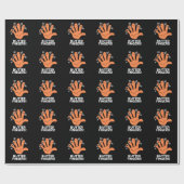 Boter Fingers Funny Anatomy Pun Dark BG Cadeaupapier (Vlak)