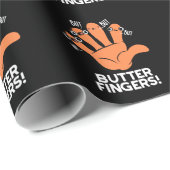 Boter Fingers Funny Anatomy Pun Dark BG Cadeaupapier (Rol Hoek)