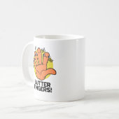 Boter Fingers Funny Anatomy Pun Koffiemok (Voorkant links)