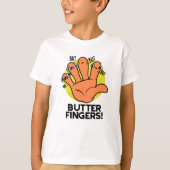 Boter Fingers Funny Anatomy Pun T-shirt (Voorkant)