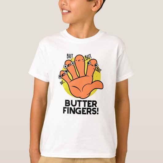Boter Fingers Funny Anatomy Pun T-shirt (Voorkant)