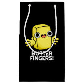 Boter Fingers Funny Butter Food Pun Dark BG Klein Cadeauzakje (Voorkant)