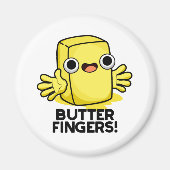 Boter Fingers Funny Butter Food Pun Magneet (Voorkant)