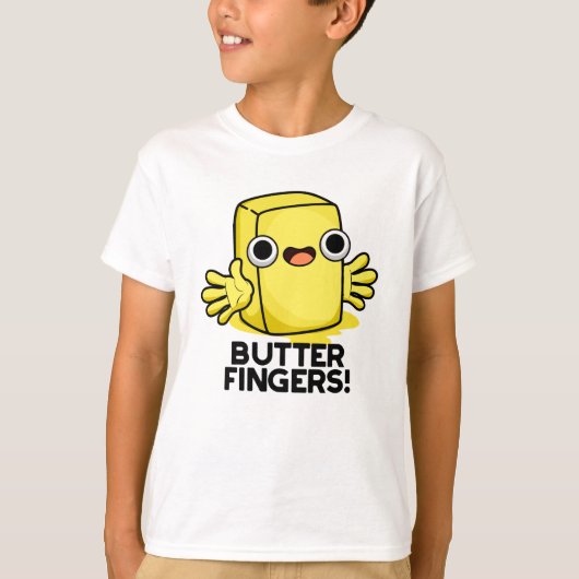 Boter Fingers Funny Butter Food Pun T-shirt (Voorkant)