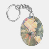 Boter/Floral Acrylische Sleutelhanger (dubbelzijdi (Voorkant Links)