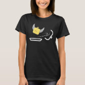 Boter Fly Pun Flying Butter Stick met T-shirt (Voorkant)